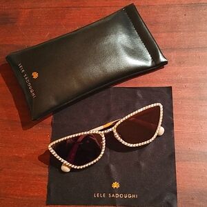 Lele Sadoughi Dolly Sunglasses Crystal